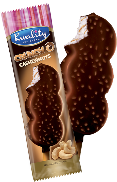 Cruncho-cashewnuts - Kwality Double Chocolate Ice Cream (800x800), Png Download