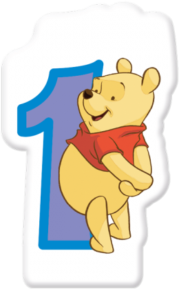 1 Birthday Numeral Candles No - Cartoon (650x650), Png Download