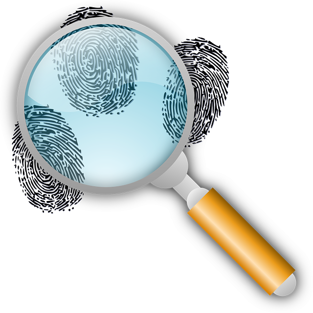 Fundamentals Of Fingerprint Scanning - Magnifying Glass With Fingerprints (640x640), Png Download