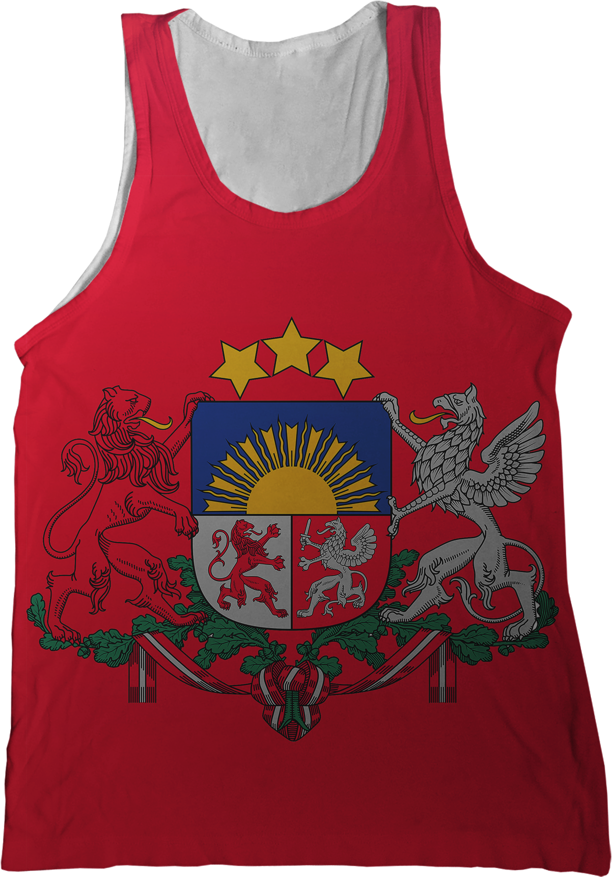 Latvia Coat Of Arms Tank Top - Croatia Tank Top (1296x1786), Png Download