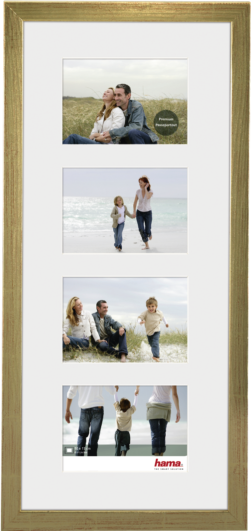 "riga" Wooden Frame Gallery, Golden, 4 X 10 X 15 Cm, - Bilderrahmen 3 Bilder Querformat (1100x1100), Png Download