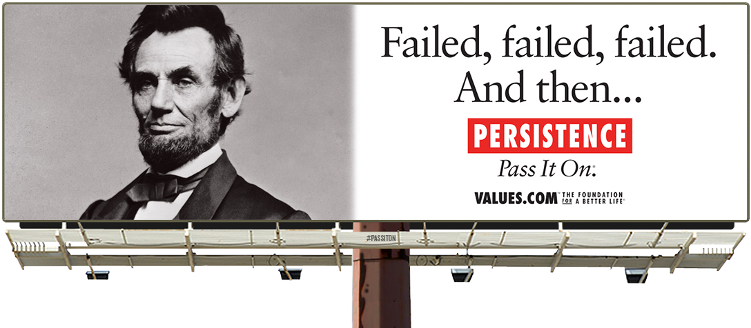 See The Abe Lincoln Persistence Billboard And Pass (1200x630), Png Download