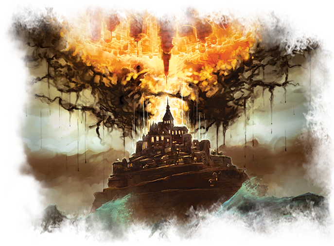 Ahc16 Worlds Merge Art - Art Path To Carcosa (687x506), Png Download