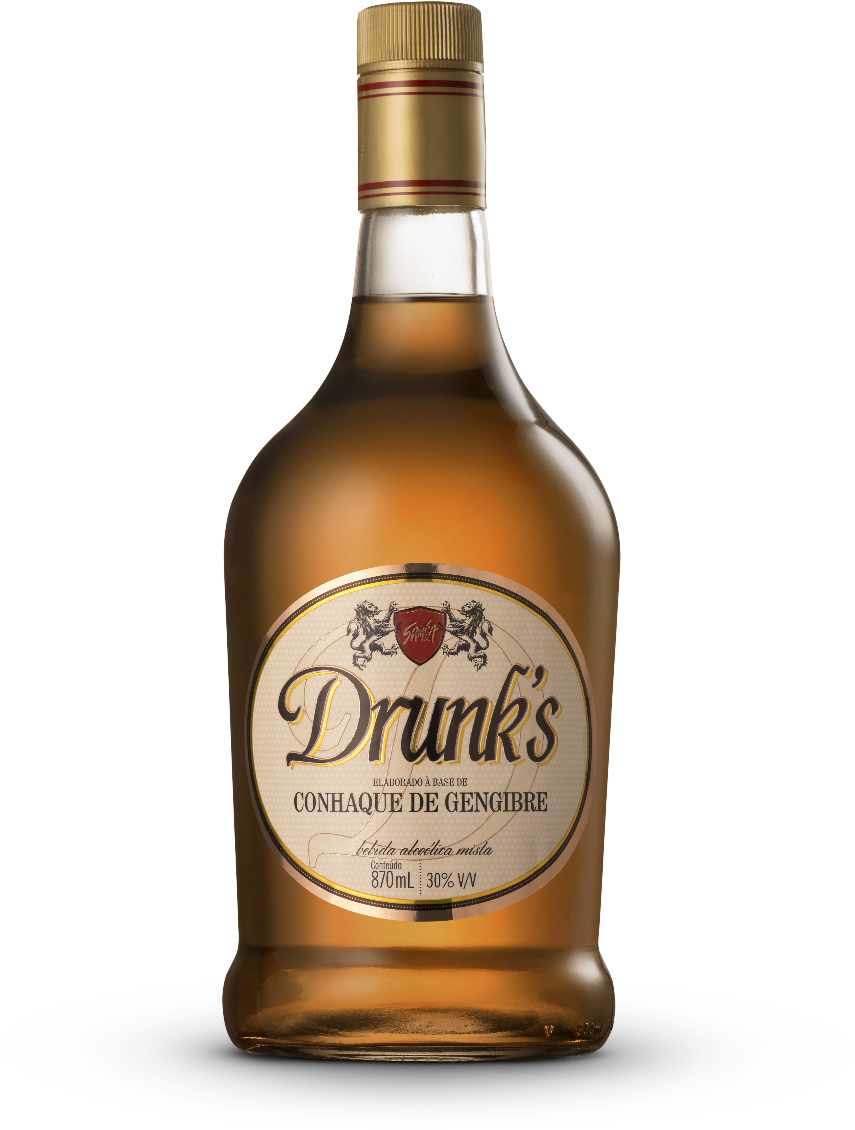 Drunk's Gengibre Vidro 870ml - Blended Whiskey (3574x5230), Png Download