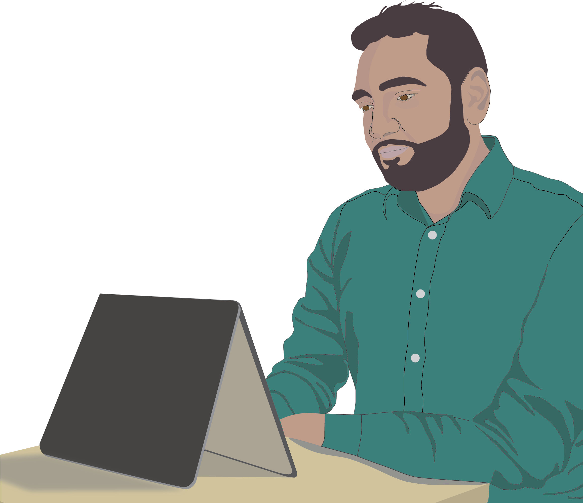 Tom Lives Outside Manchester And Works From Home As - Sitting (2316x2071), Png Download