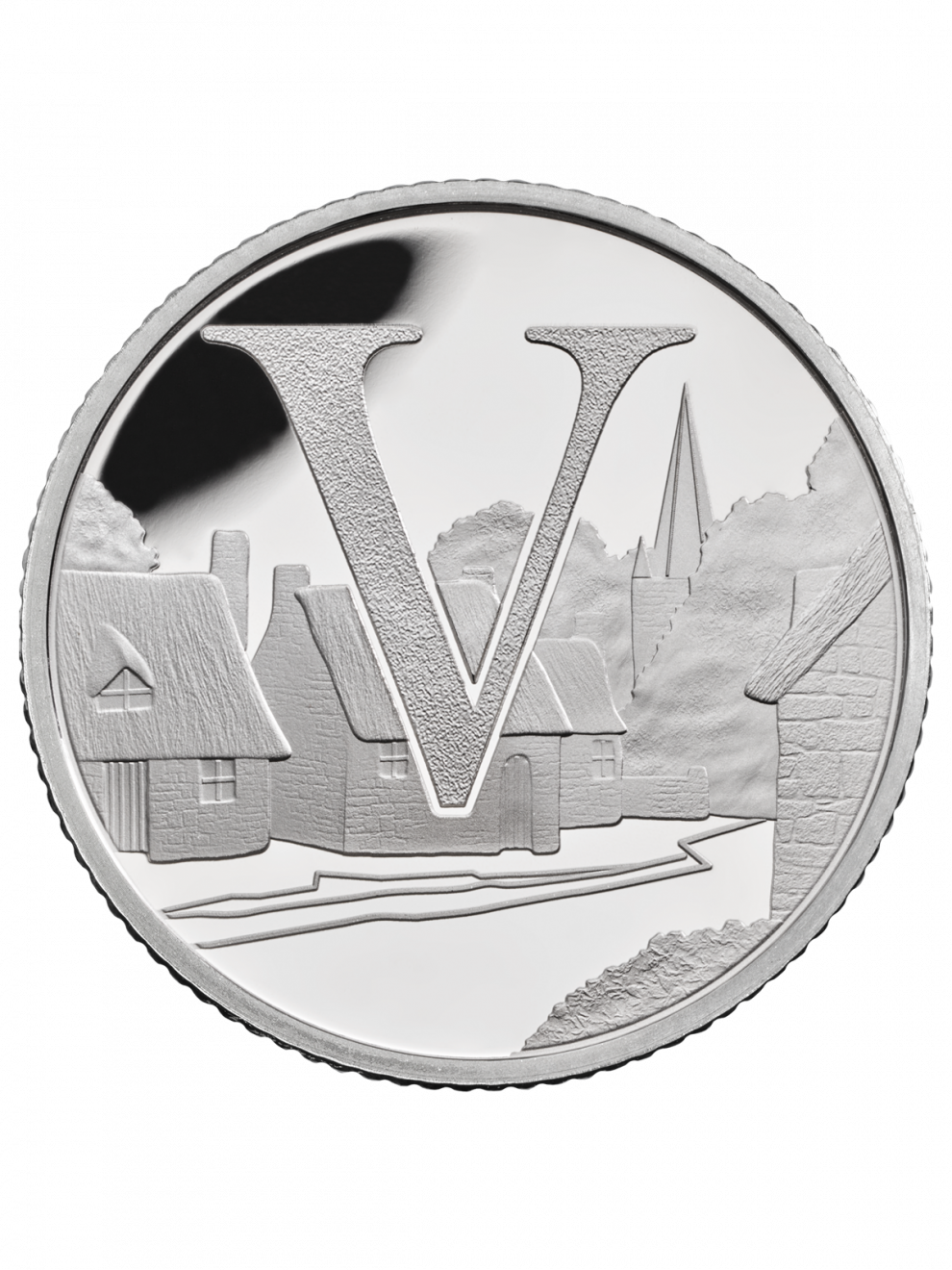 The Singapore Mint - Alphabet 10p Coins V (990x1320), Png Download
