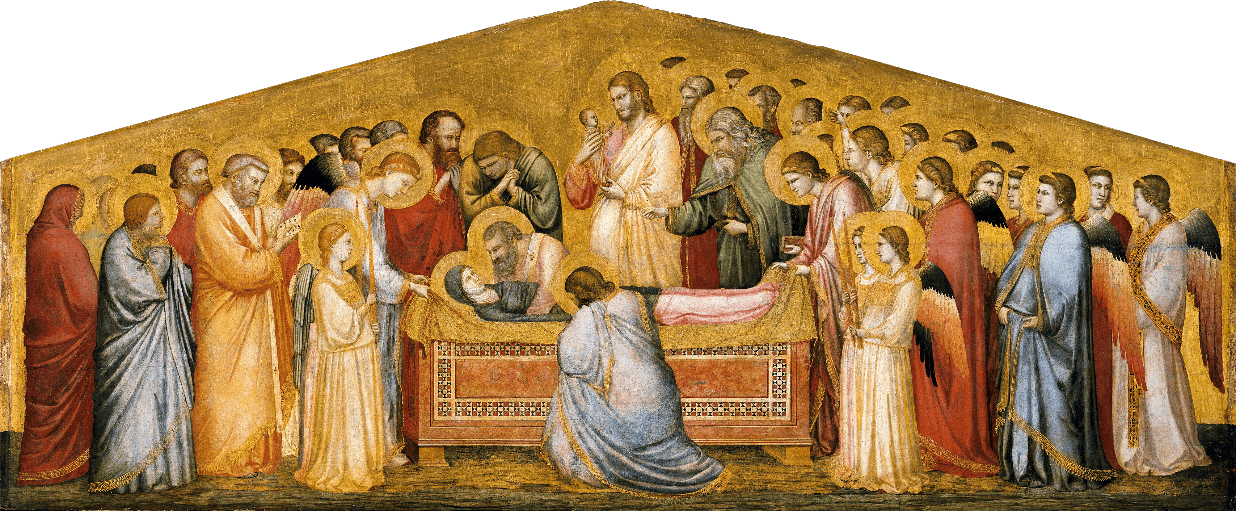 The Entombment Of Mary - Entombment Of Mary Giotto (4000x1675), Png Download
