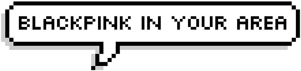 Blackpink Sticker - Speech Bubble Png Pixel (1024x273), Png Download