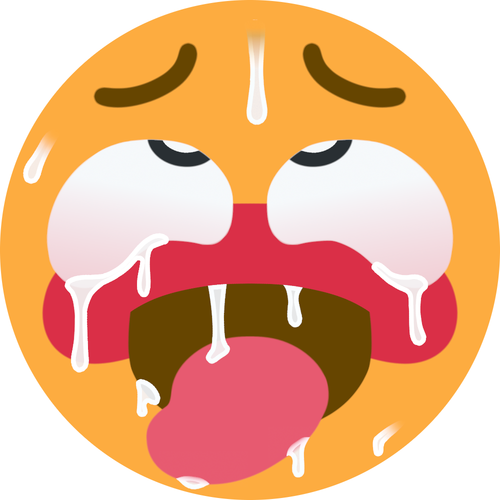 Ahegao Discord Emoji - Illustration (1000x1000), Png Download