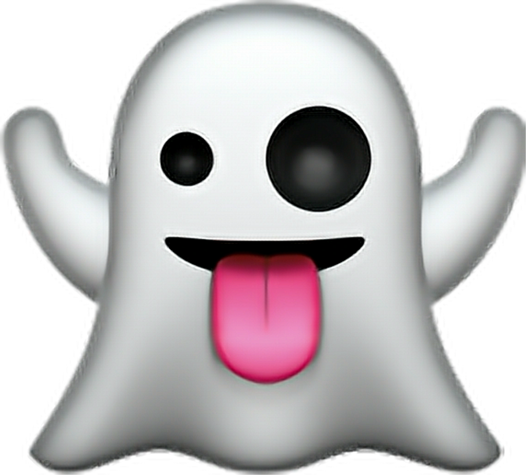 Emoji Sticker - Ghost Emoji Ios 12 (1024x924), Png Download