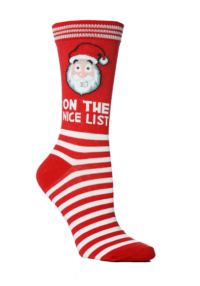 1 Pair Of Womens Cute Novelty Christmas Socks In 5 - Chaussette De Noel Femme (665x580), Png Download
