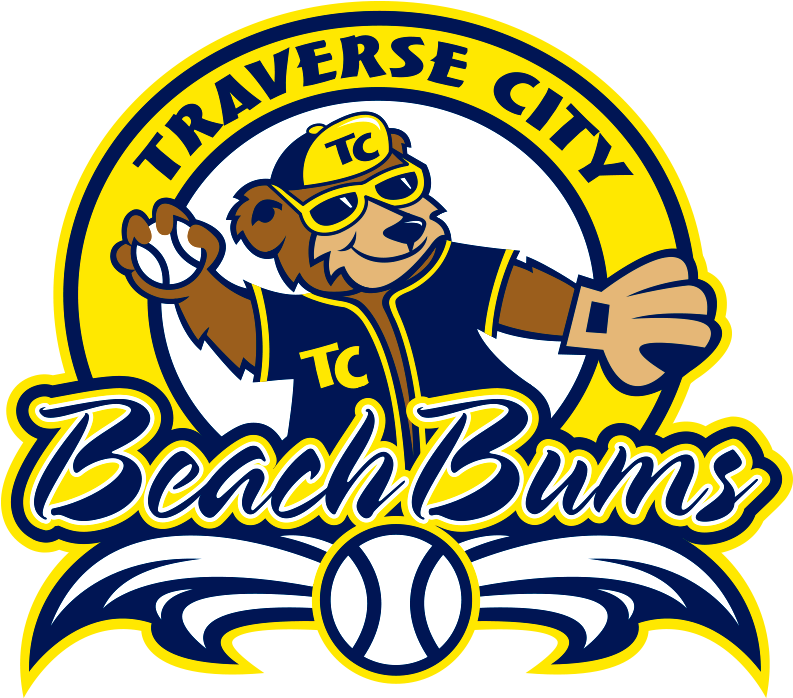 The Traverse City Beach Bums - Beach Bums Baseball Logo (800x800), Png Download