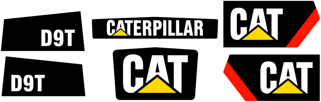 Caterpillar D9t Decal Set (1024x326), Png Download