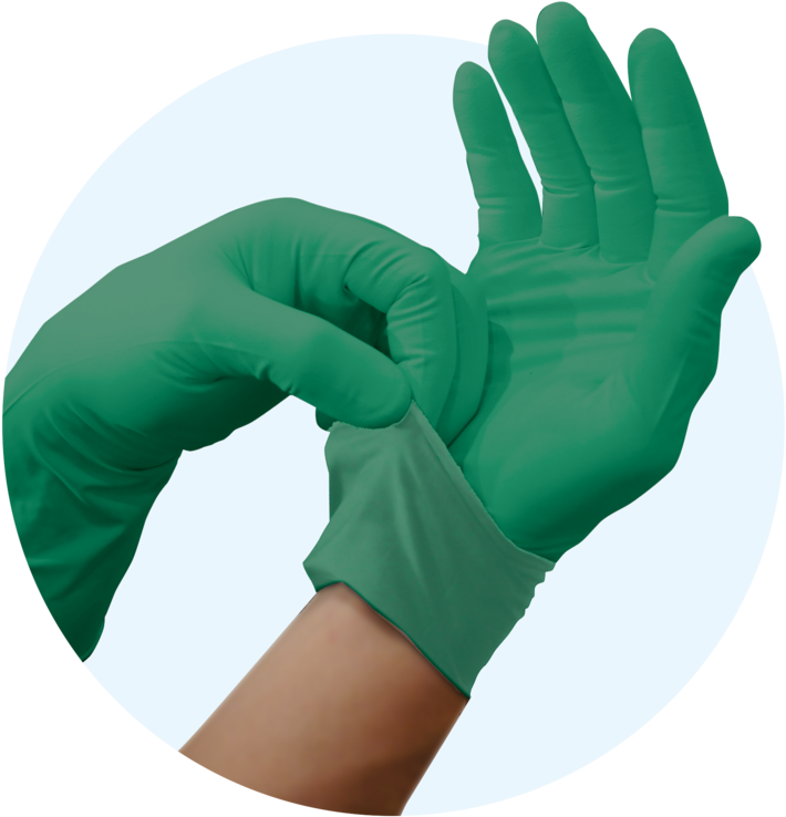 Digitsafety Halokote™ Powder-free Latex Exam Gloves - Digitcare Corporation (1000x958), Png Download