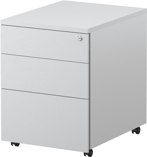 Trimline Mobile Pedestal Bbf 615h X 390w X 500d-ws - Chest Of Drawers (1000x1000), Png Download
