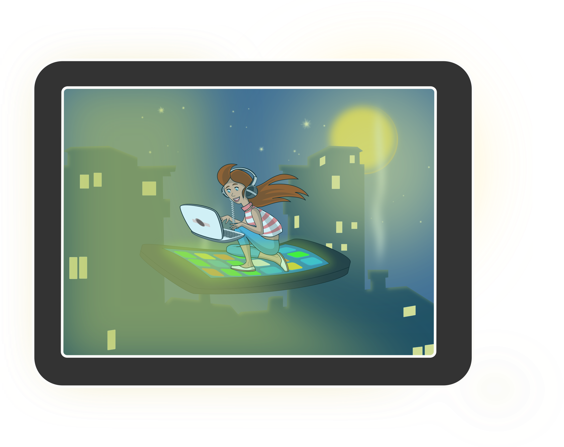 This Free Icons Png Design Of I-pod Surfer (2400x1874), Png Download