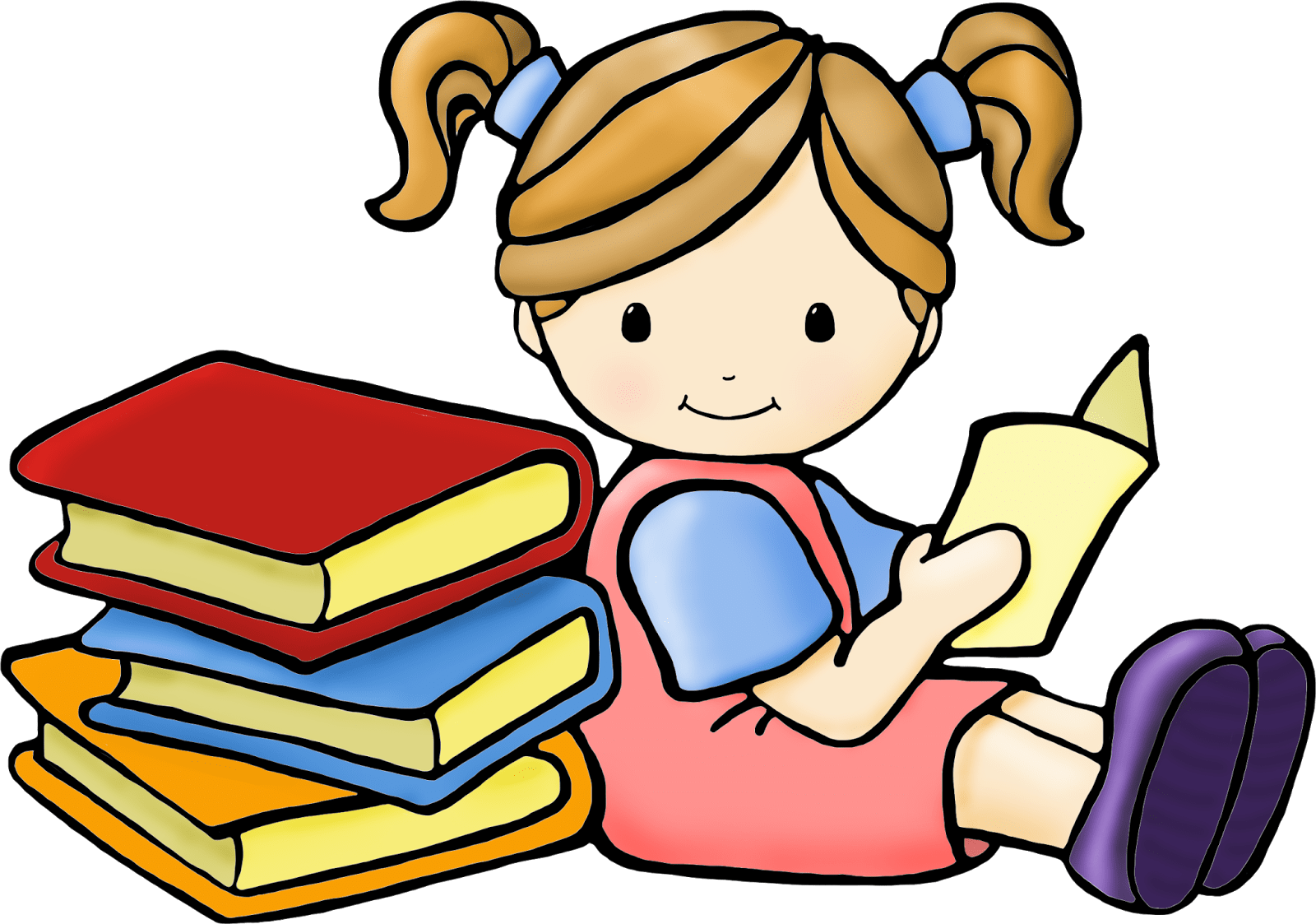 Quiet Clipart At Getdrawings - Clipart Reading (1600x1123), Png Download