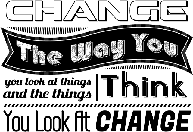 Quote Change Your Thought - Illustration (709x499), Png Download