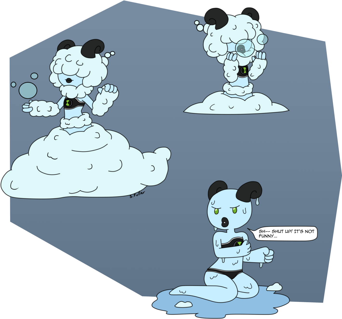 Suds And Bubbles - Cartoon (1600x1564), Png Download