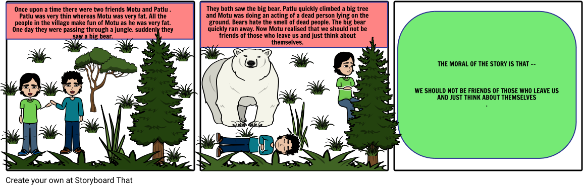 Dead Tree Clipart Thin - Two Friends And The Bear Story (1164x385), Png Download