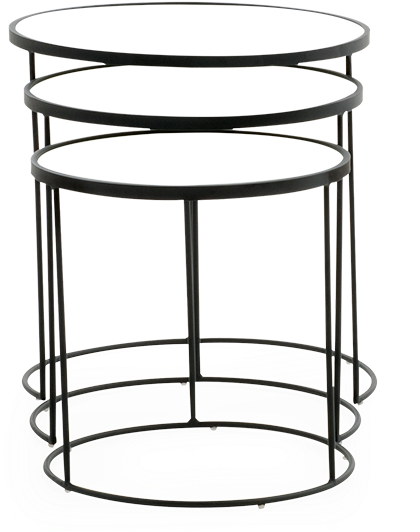Image For Glass And Metal End Table Set From Brault - End Table (519x804), Png Download