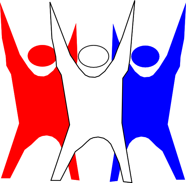 Red White And Blue Clip Art (600x590), Png Download