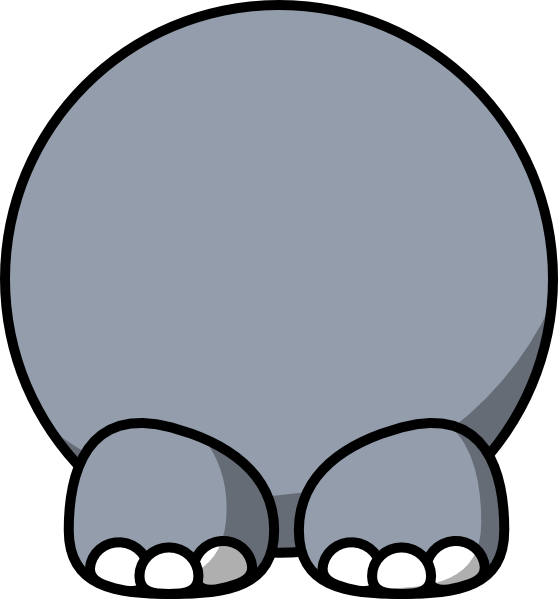 558 X 599 17 - Body Of An Elephant (558x599), Png Download