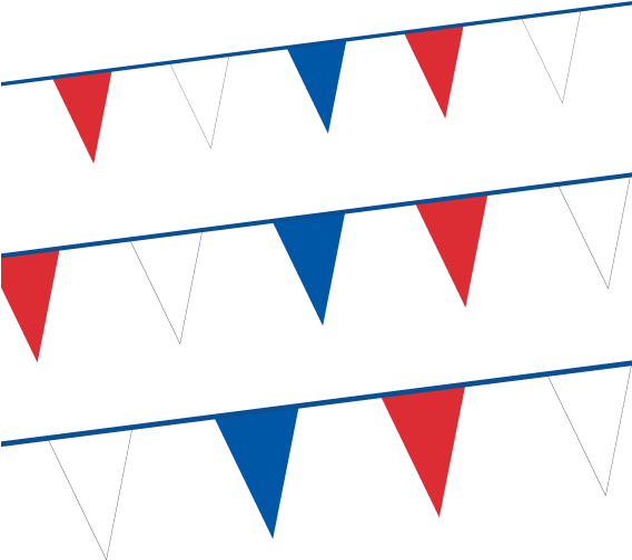 Red, White & Blue Bunting (567x567), Png Download