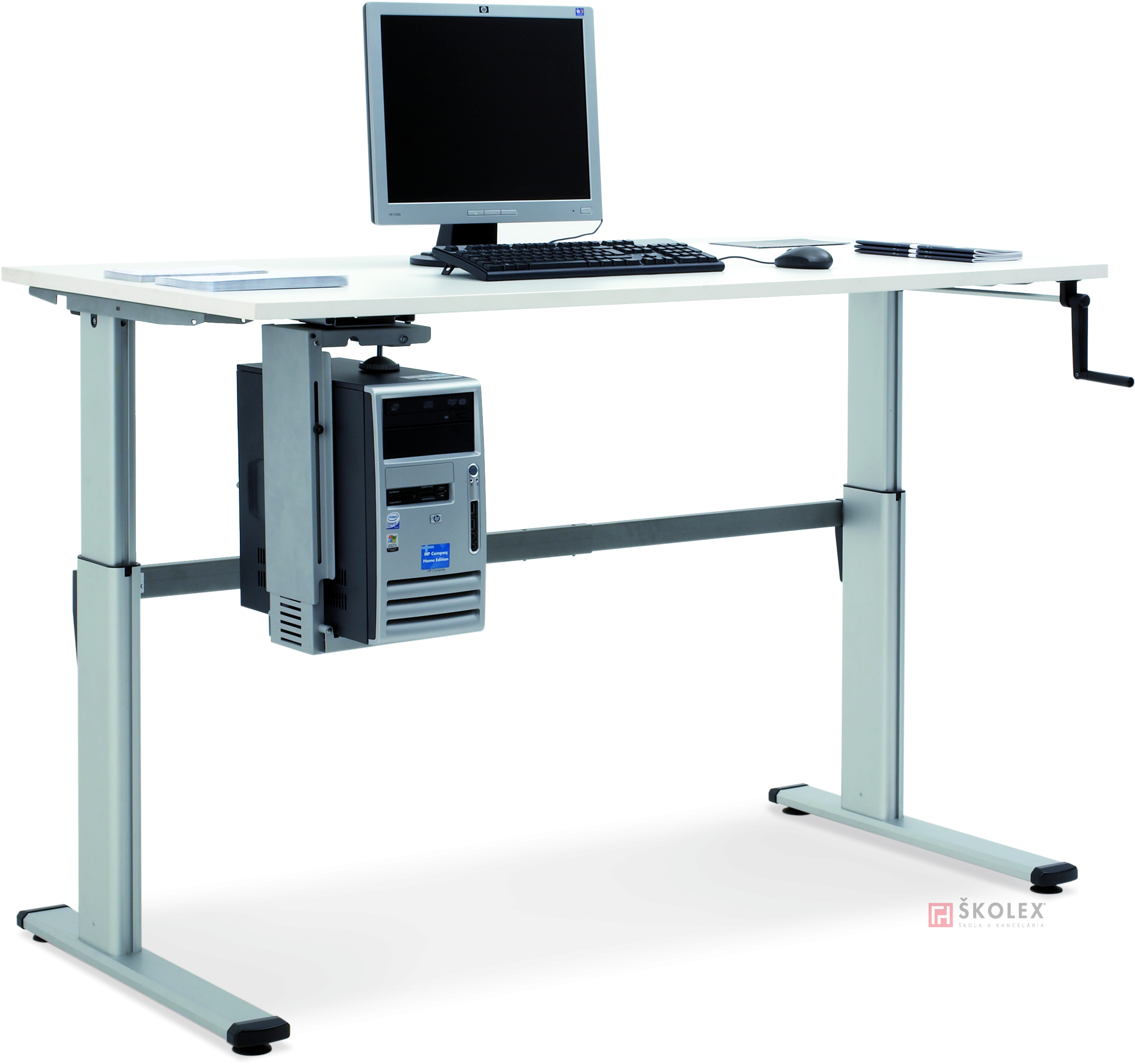 Height-adjustable Computer Desk Move - Vyskovo Nastavitelny Pc Stol (2545x2386), Png Download