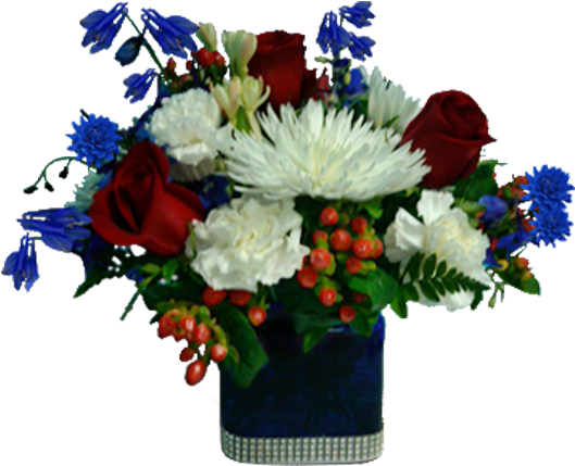 Red, White, & Blue - Bouquet (600x600), Png Download