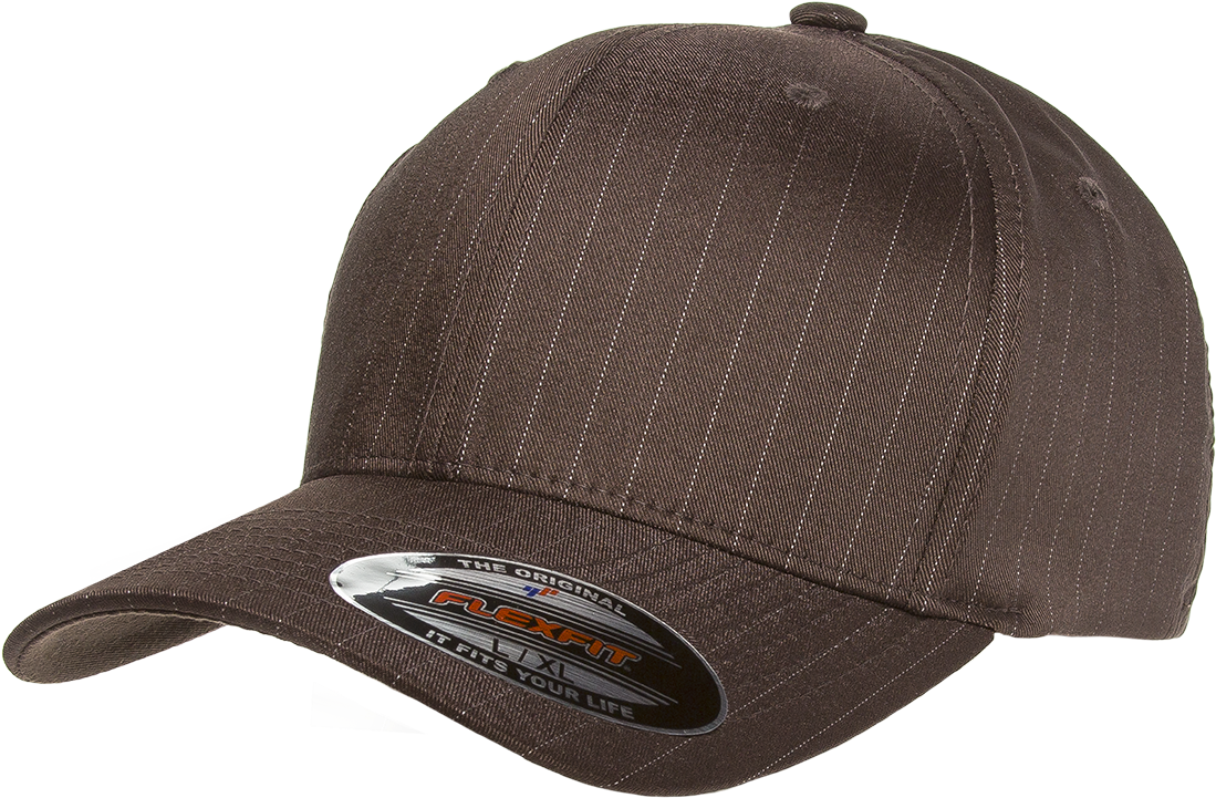 6195p Flexfit Pinstripe Cap - Baseball Cap (1100x770), Png Download