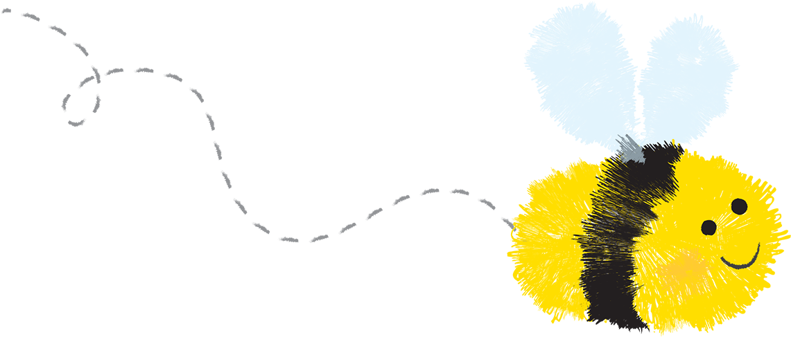 Flying Bee - Illustration (1200x531), Png Download