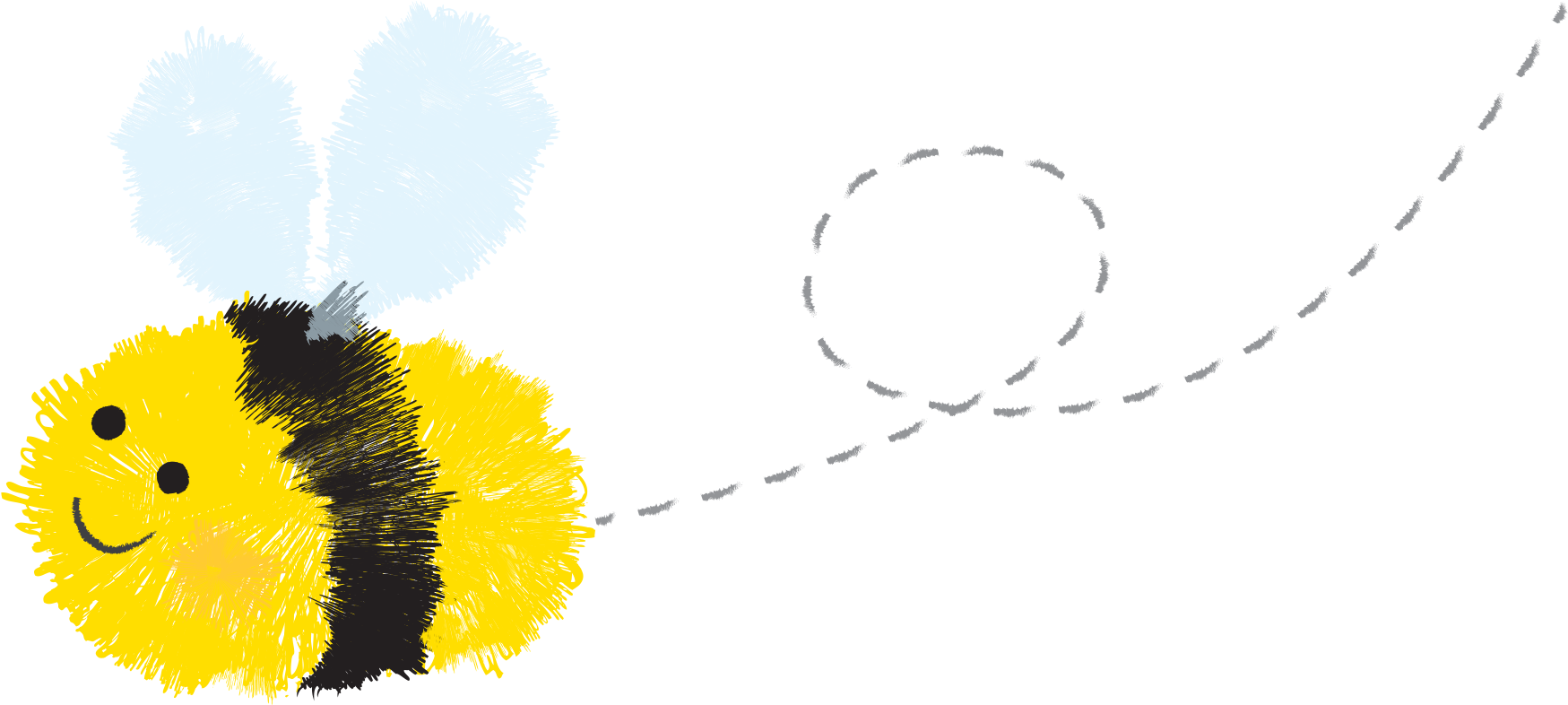 Flying Bee - Mimosa (1799x861), Png Download