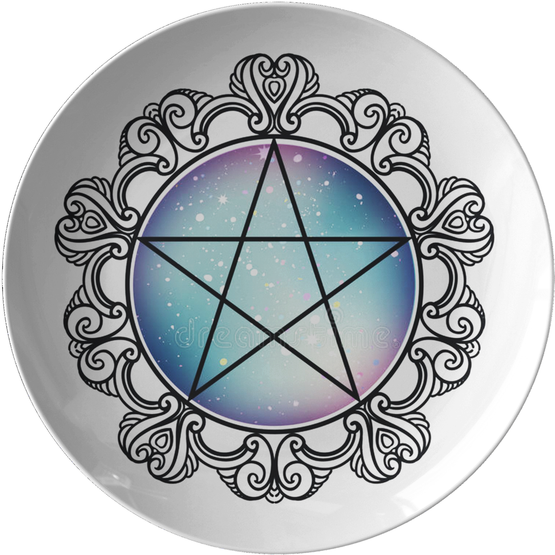 Wicca Pentacle Plate (2000x2000), Png Download