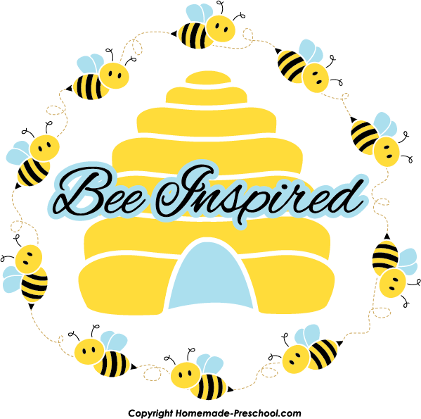 Svg Freeuse Download Bee Flying Clipart - Bee Inspired Clip Art (599x595), Png Download