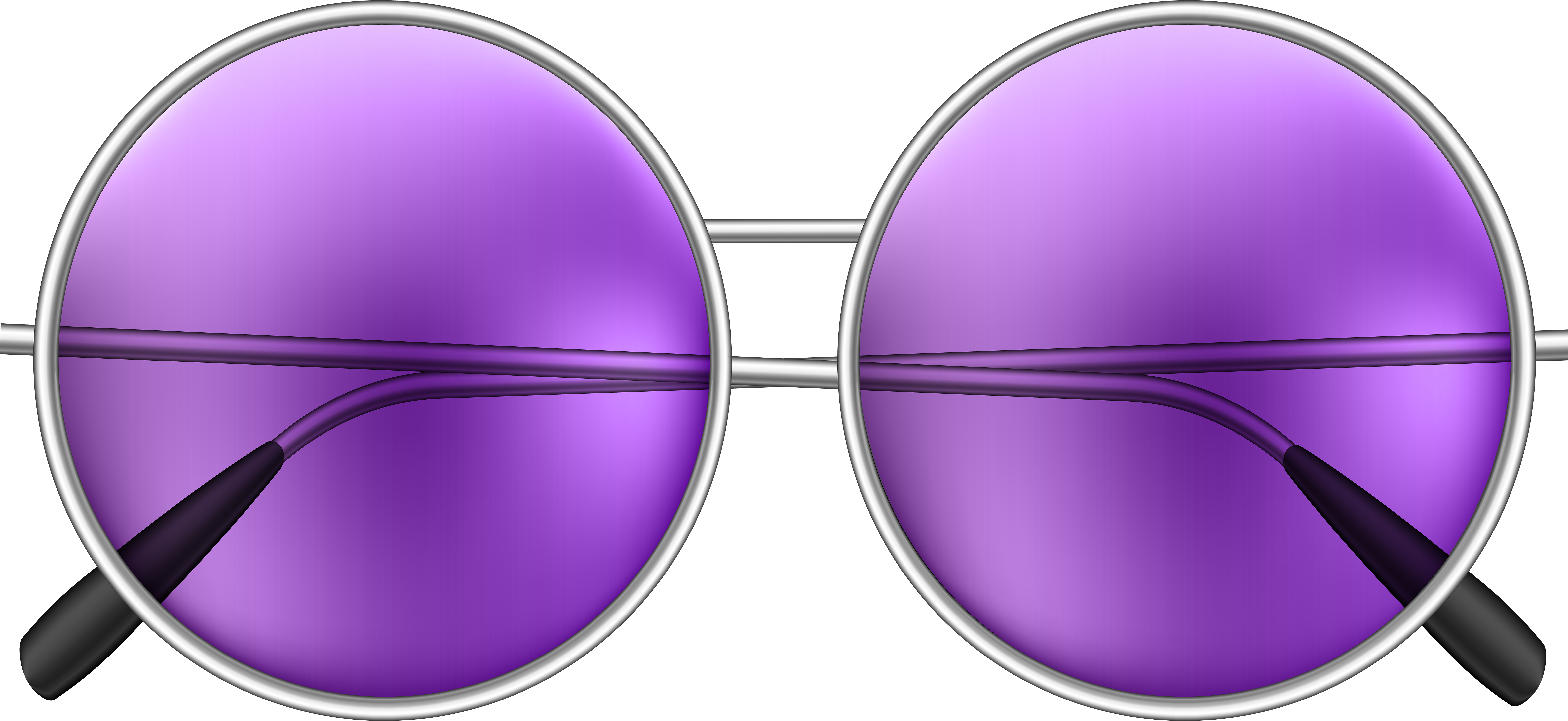 Round Sunglasses Png Clip (8000x3733), Png Download