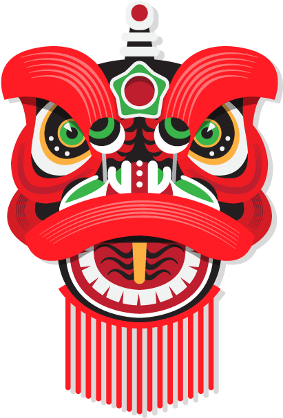 594 X 702 34 - Lion Dance Head (594x702), Png Download