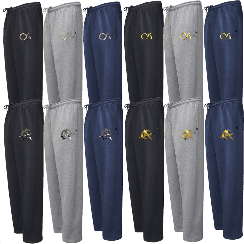 Premium Fleece Sweatpants By Oa Apparel- Metallic Logos - Pocket (1000x1000), Png Download