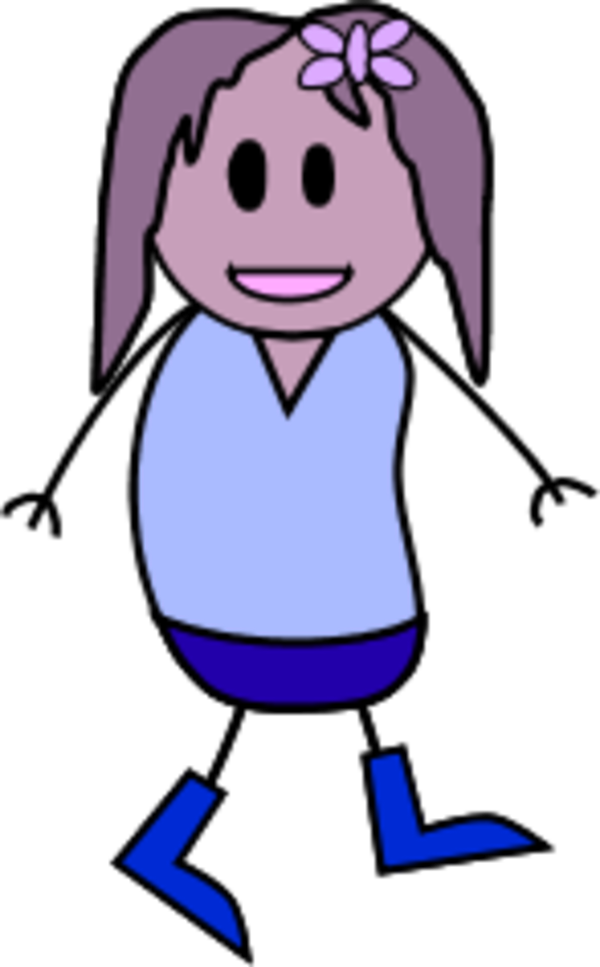 Girl Stick Figure - Woman Stick Figure (600x967), Png Download