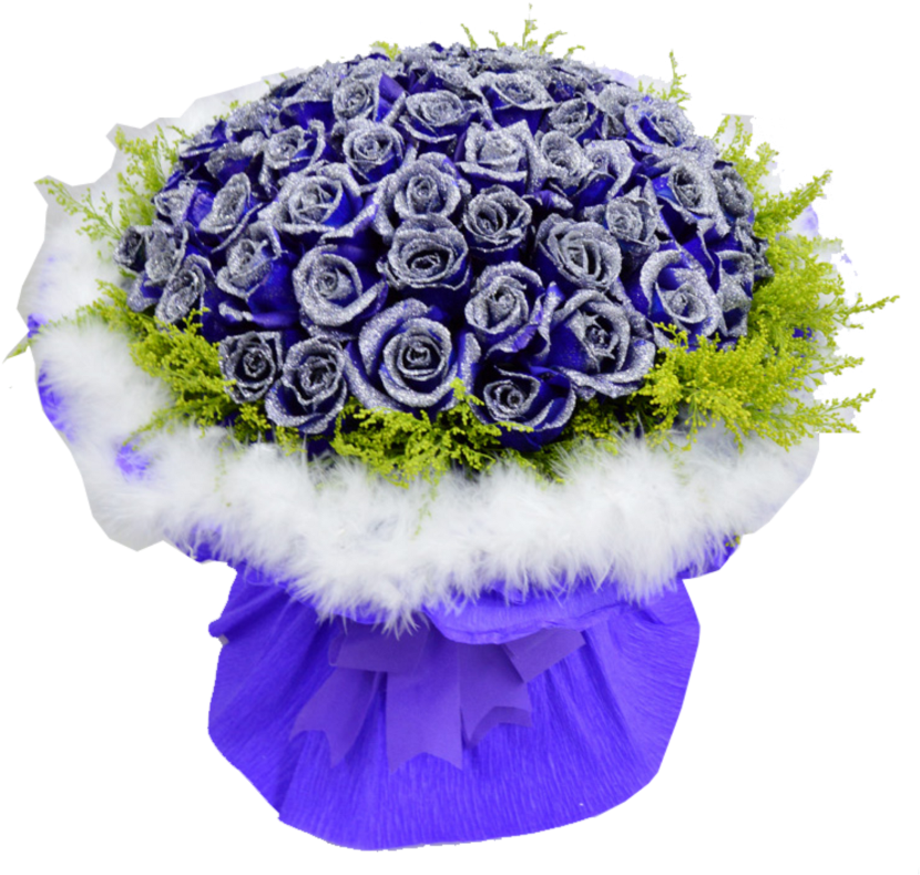 Mq Blue Bouquet Rose Roses Flowers Flower - Bouquet (1024x1024), Png Download