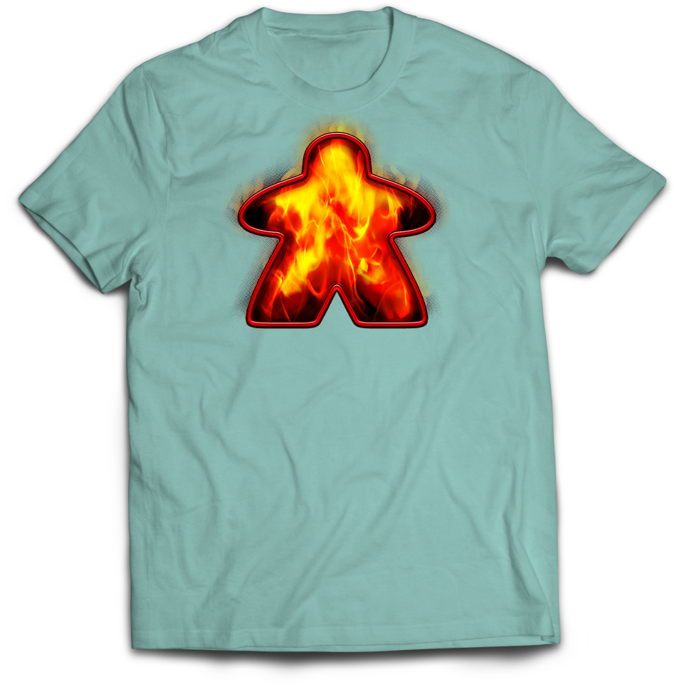 Red Fire Meeple - T Shirt Simple Design Ideas (1440x1080), Png Download