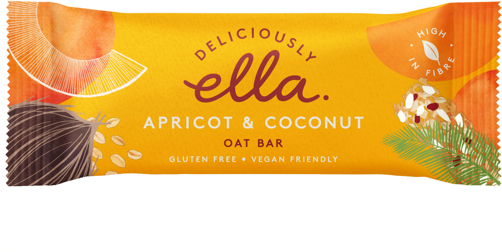 Deliciously Ella Apricot & Coconut Oat Bar 16 X 50g - Energy Balls Packaging Design (2126x1063), Png Download