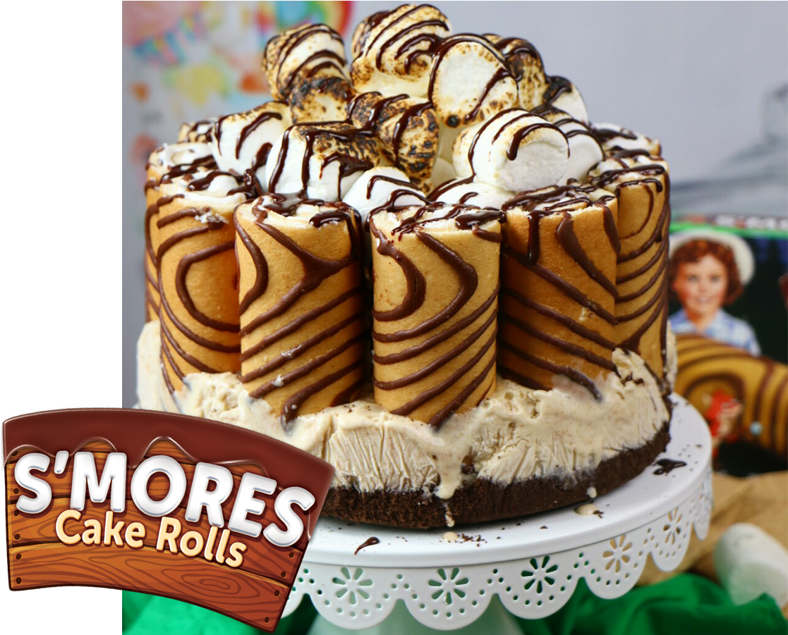 S'mores Cake Rolls Ice Box Cake - Chocolate Cake (1200x900), Png Download