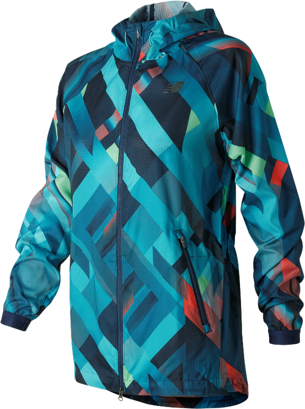 New Balance Women's Hybrid Jacket Deep Ozone Gradient - Hood (960x960), Png Download