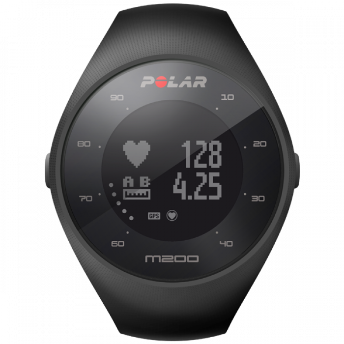 Polar M200 Heart Rate Monitor, Black - Polar (700x700), Png Download