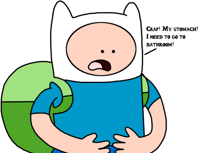Finn With A Upset Stomach By Marcospower - Upset Tummy (894x894), Png Download