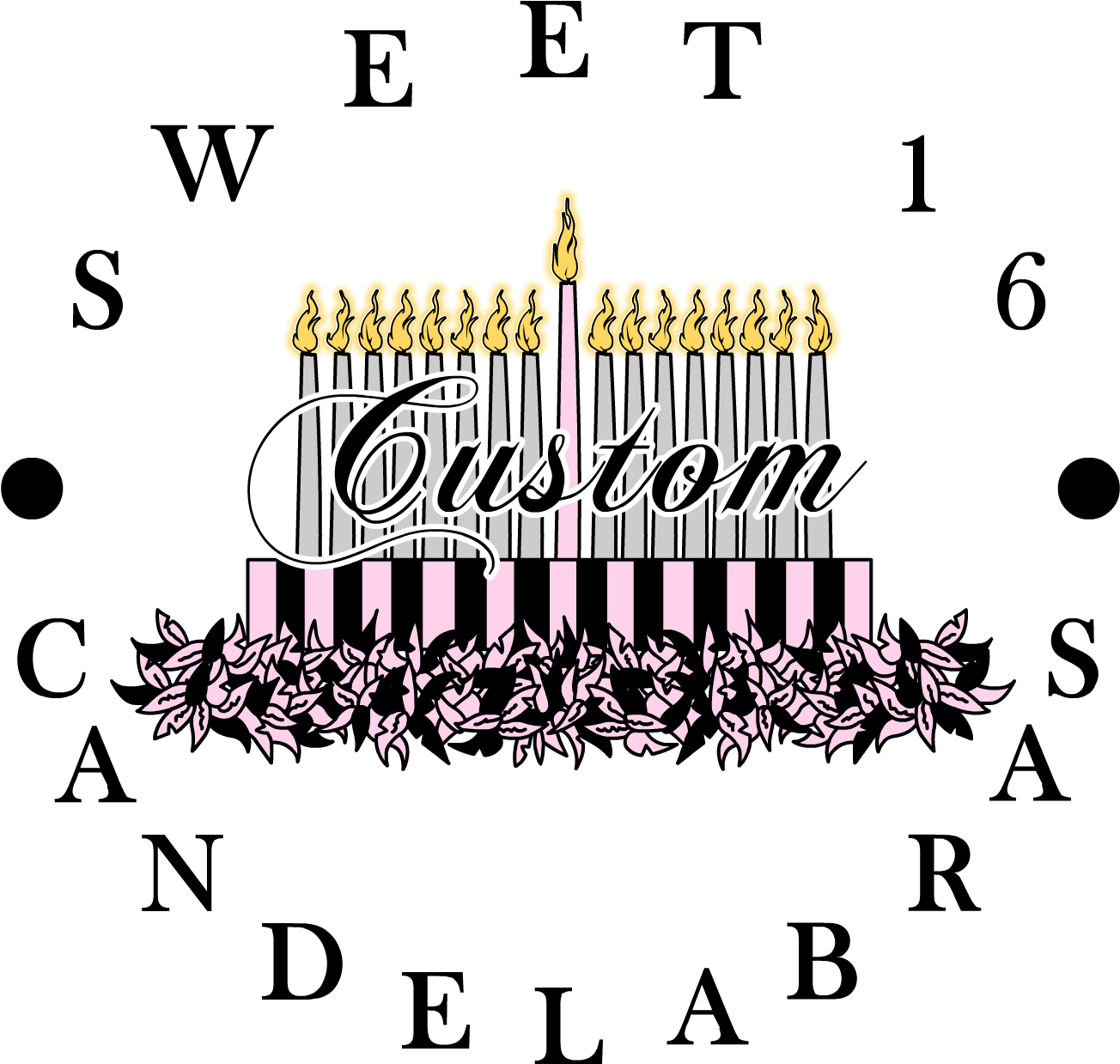 Custom Sweet 16 Candelabras Logo Design By Cfcaar - Kindle Library (1667x1667), Png Download