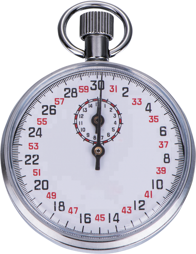 1/10 Second Handheld Mechanical Stopwatch - Pocket Watch (855x856), Png Download