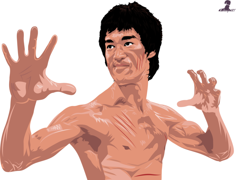 Bruce Lee Portrait Illustration - Illustration (787x600), Png Download