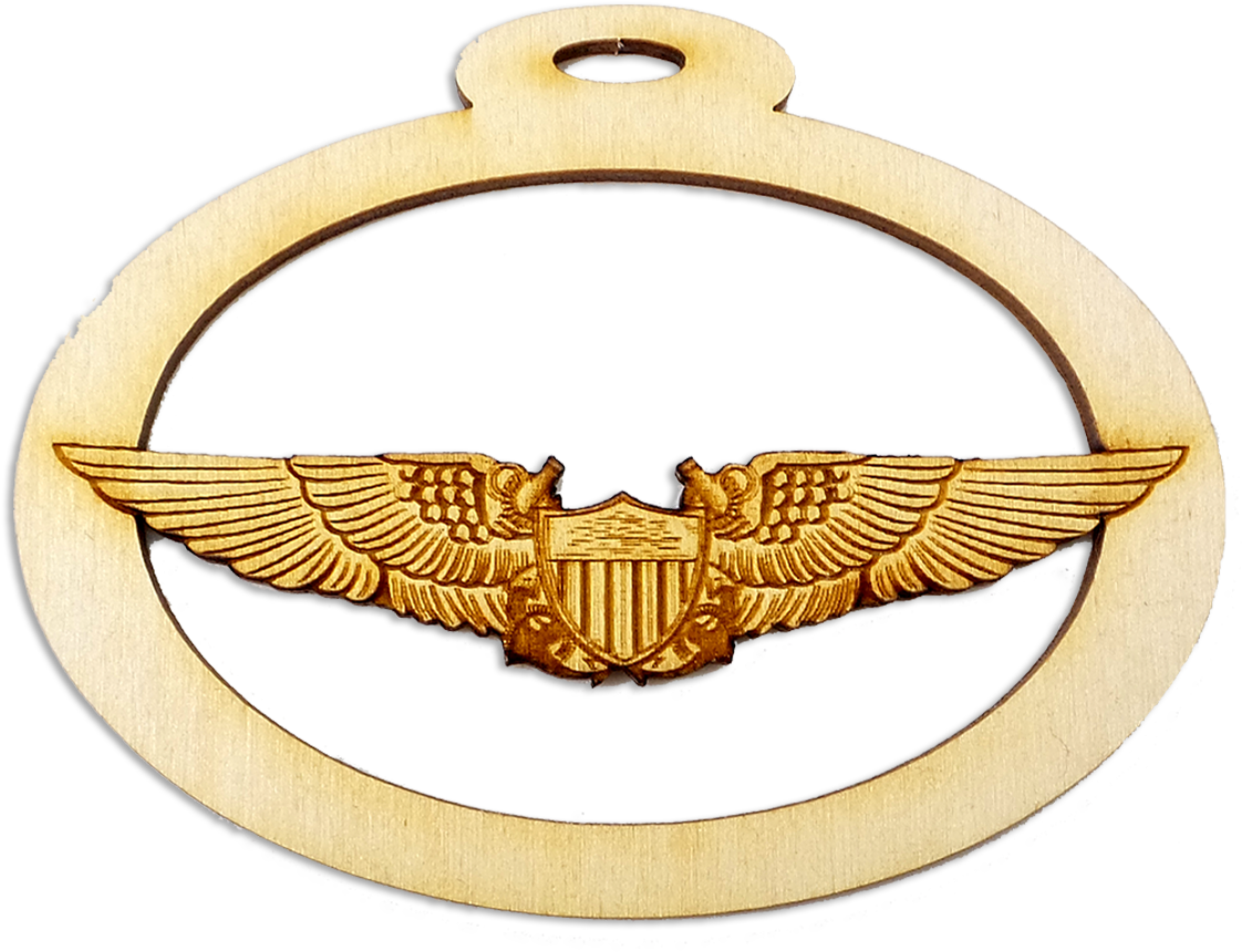 Navy Aviator Wings Ornament - Emblem (1500x1212), Png Download